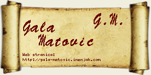 Gala Matović vizit kartica